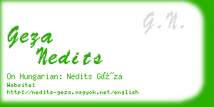 geza nedits business card